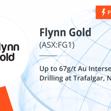 Up to 67g/t Au Intersected in Drilling at Trafalgar, NE Tasmania