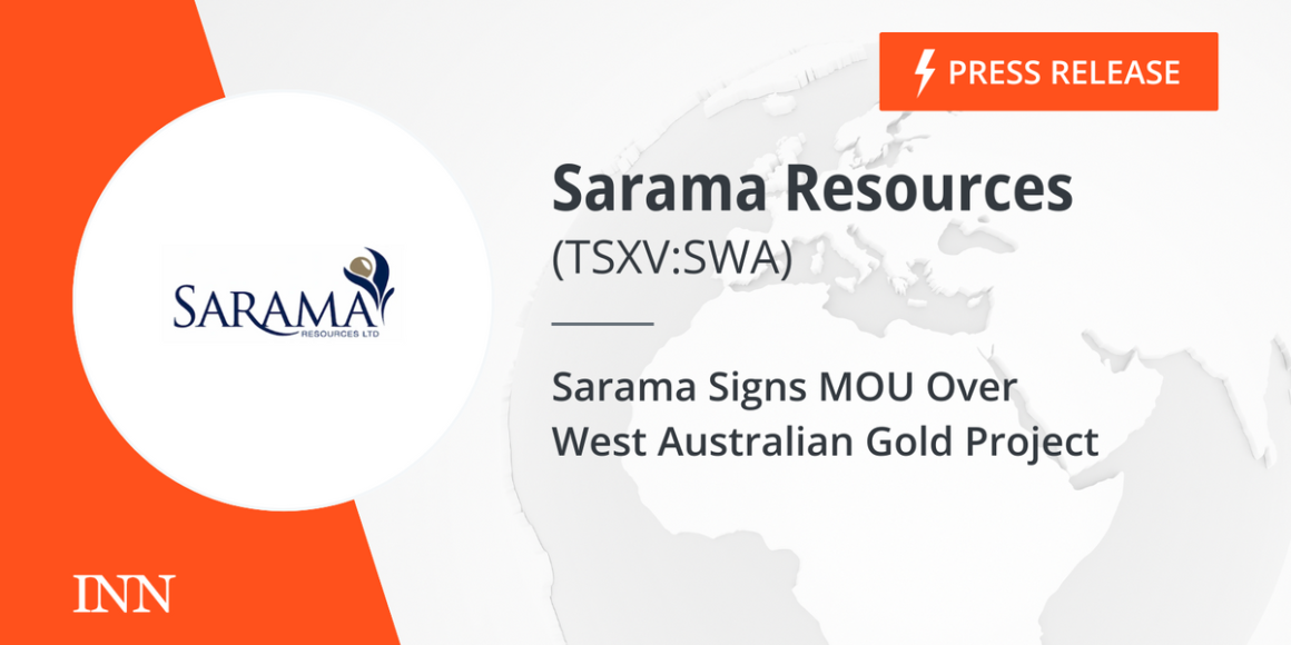 Sarama Signs MOU Over West Australian Gold Project