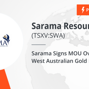 Sarama Signs MOU Over West Australian Gold Project