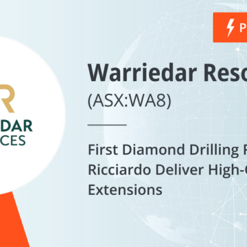 First Diamond Drilling Results at Ricciardo Deliver High-Grade Gold Extensions