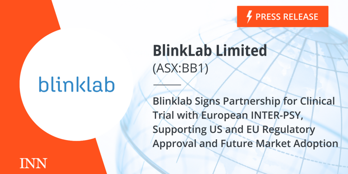 Blinklab Signs Partnership for Clinical Trial with European INTER-PSY, Supporting US and EU Regulatory Approval and Future Market Adoption