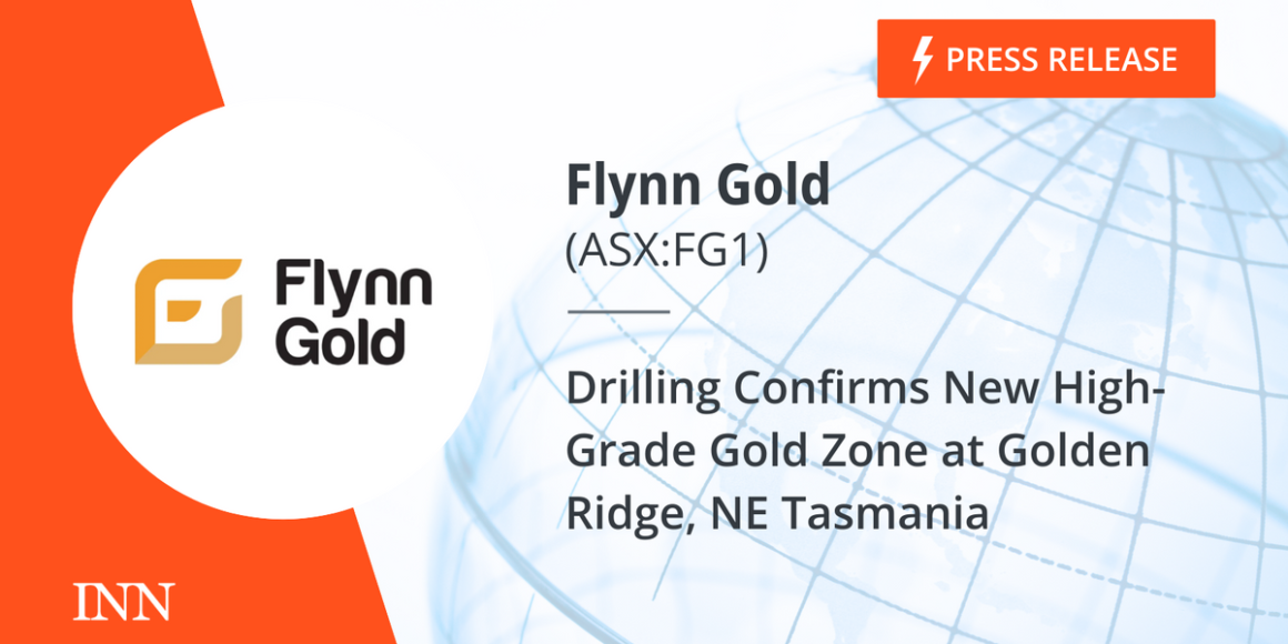 Drilling Confirms New
High-Grade Gold Zone at Golden Ridge, NE Tasmania