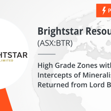 High Grade Zones within Broad Intercepts of Mineralisation Returned from Lord Byron Drilling