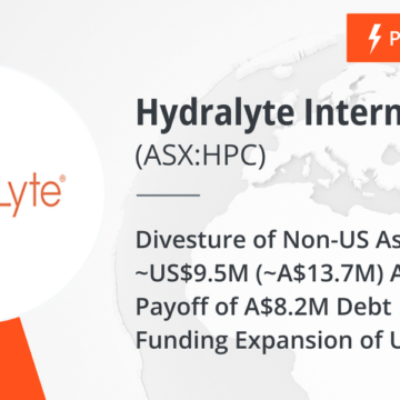 Divesture of Non-US Assets for ~US$9.5M (~A$13.7M) Allowing for Payoff of A$8.2M Debt Facility while Funding Expansion of US Business